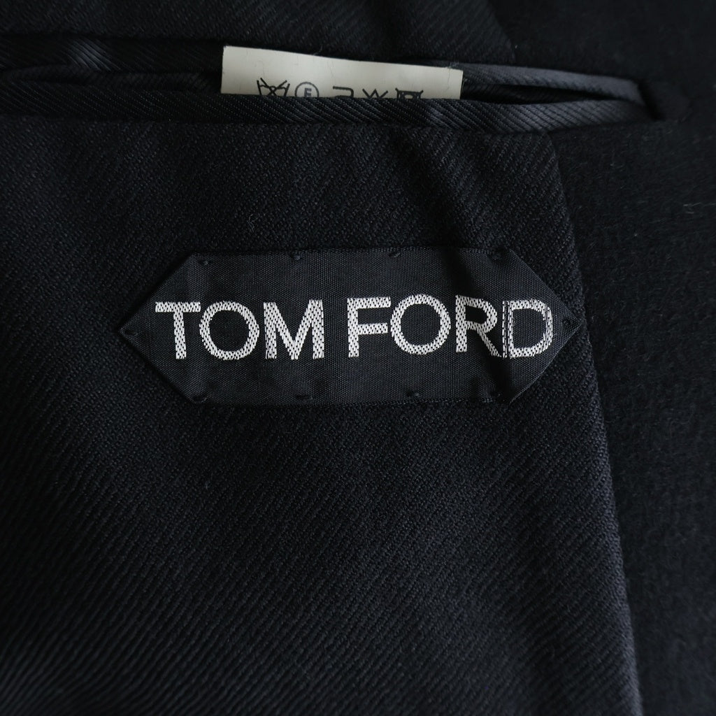 TOM FORD(トムフォード) メルトンウール チェスターコート ブラック BP079 TF153
