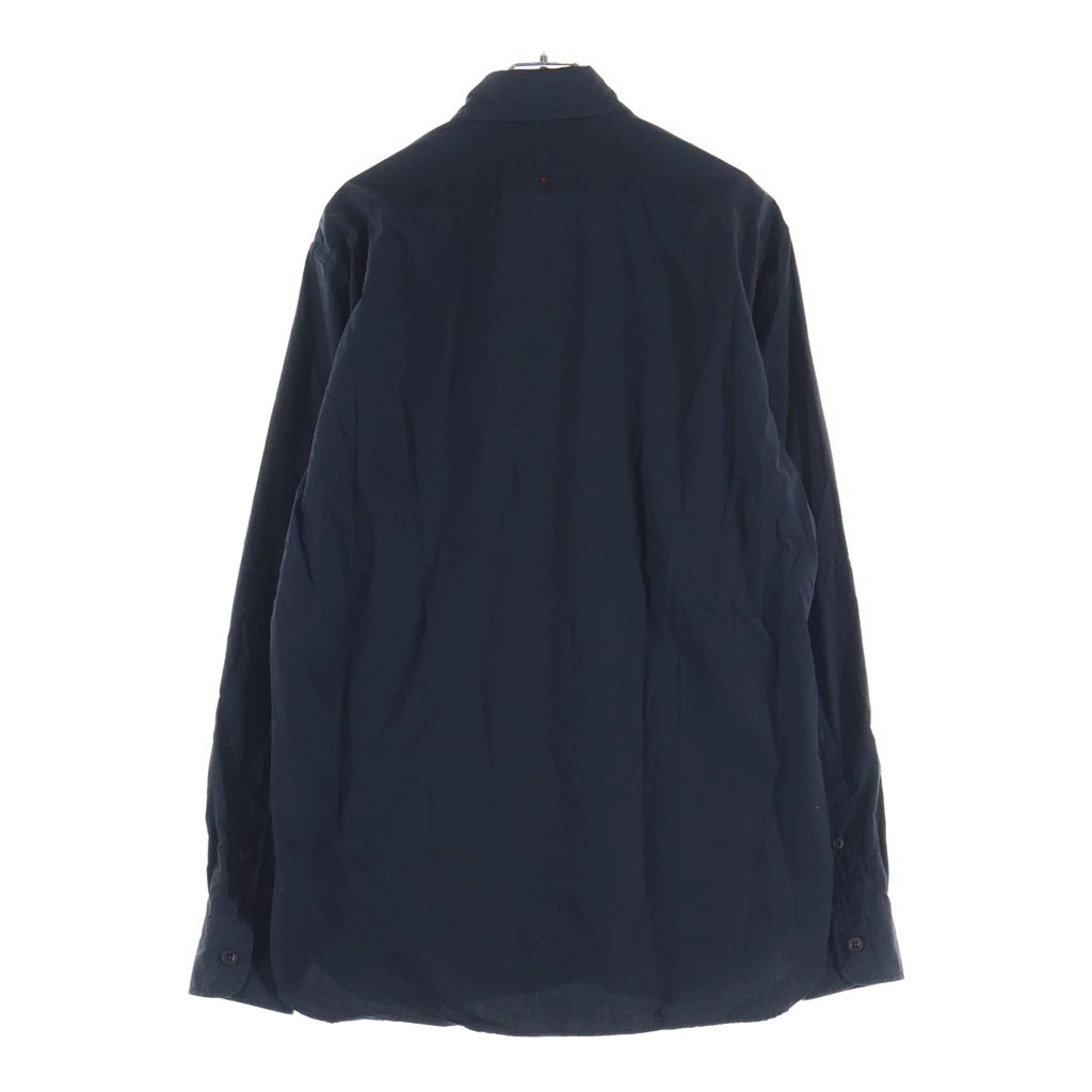 RALPH LAUREN PURPLE LABEL(ラルフローレン パープルレーベル) Sueded Poplin Shirt スウェードポプリン ミリタリー長袖シャツ ブラック