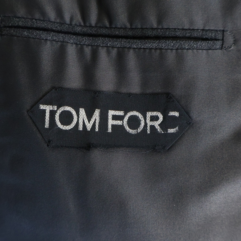 TOM FORD(トムフォード) ウール シングルテーラードジャケット ダークグレー