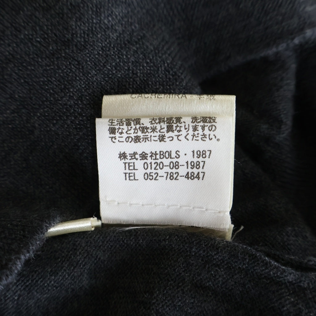 NO BRAND(ノーブランド) FIORONI(フィオローニ)ウールニット セーター 薄手 無地 ダークグレー