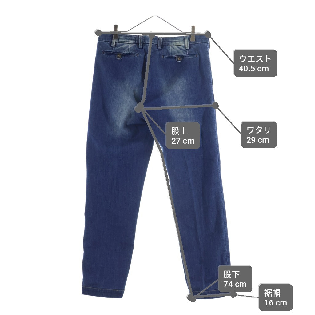 NO BRAND(ノーブランド) Cesare Attolini(チェーザレアットーニ)ウォッシュ加工 ストレート デニムパンツ インディゴ
