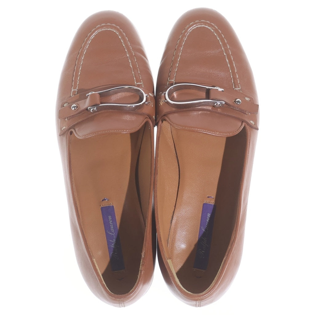 RALPH LAUREN PURPLE LABEL(ラルフローレン パープルレーベル) AURDREY オードリー ウェリントンカーフスキン ローファー レザーシューズ レディース ブラウン