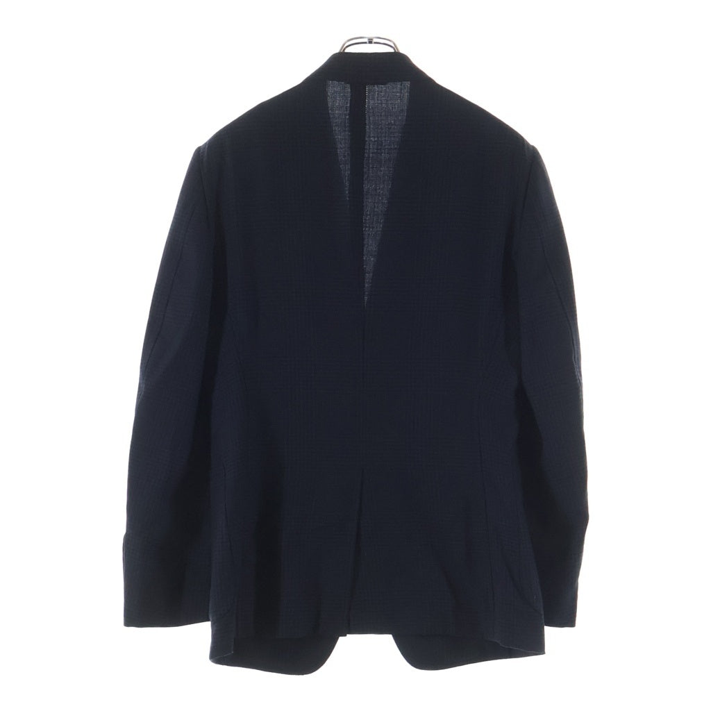 TOM FORD(トムフォード) チェック柄 ウール シングルテーラードジャケット ダークグレー 10SM40