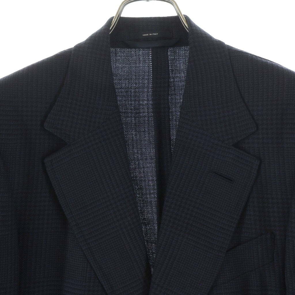 TOM FORD(トムフォード) チェック柄 ウール シングルテーラードジャケット ダークグレー 10SM40