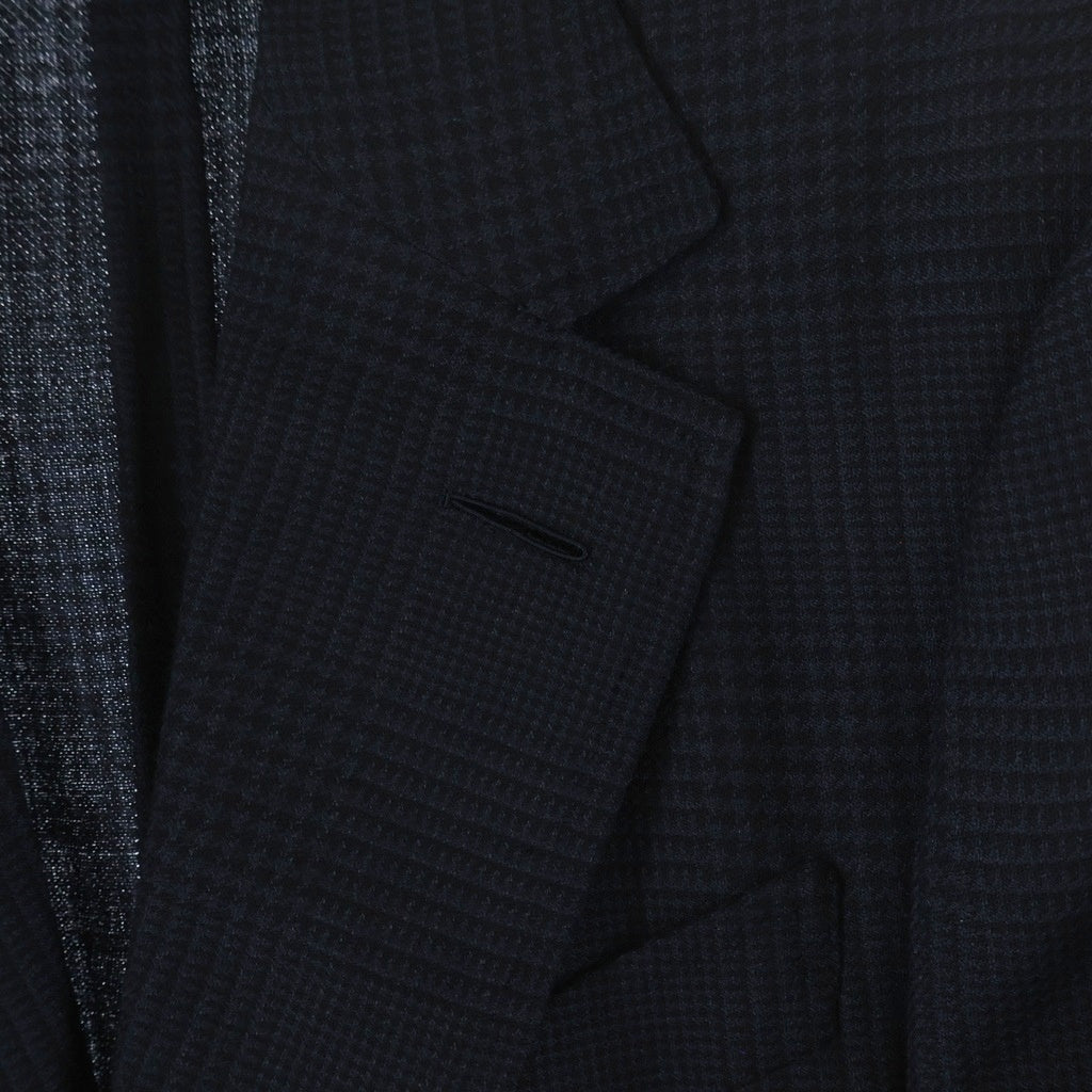 TOM FORD(トムフォード) チェック柄 ウール シングルテーラードジャケット ダークグレー 10SM40