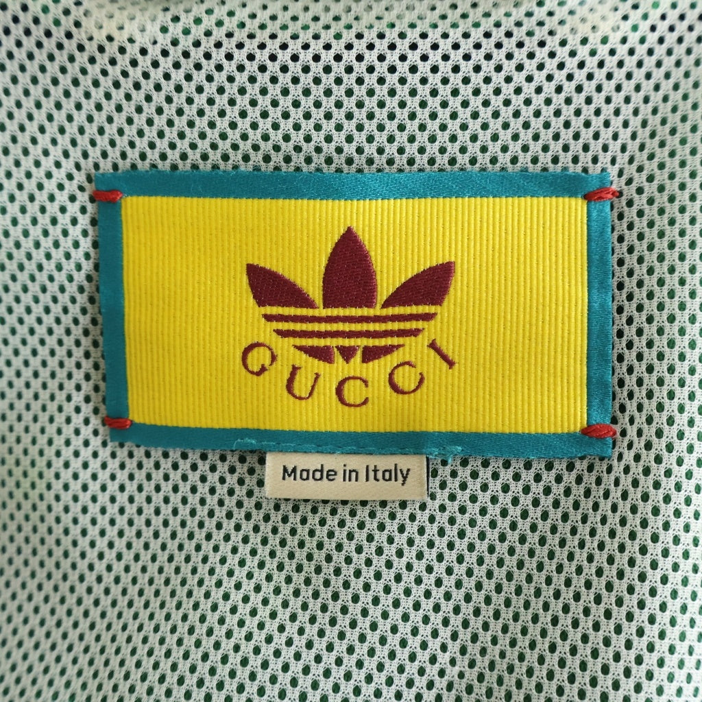 GUCCI(グッチ) 22SS ×ADIDAS GG Trefoil Jacquard Jacket GGジャガード総柄ロゴ トラックジャケット グリーン 705756 ZAI22