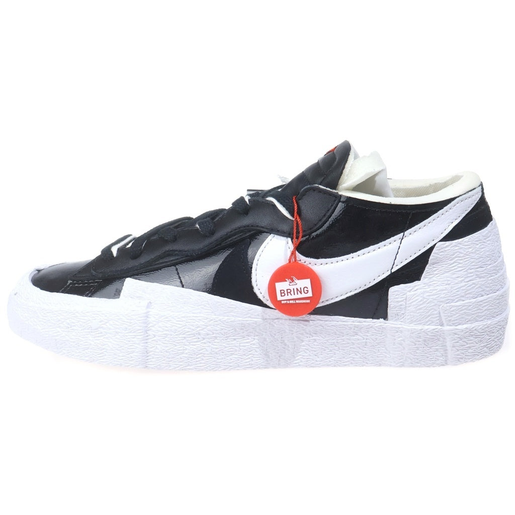 NIKE(ナイキ) ×sacai BLAZER LOW BLACK PATENT LEATHERDM6443-001 サカイ ブレザー ブラックパテント ローカットスニーカー ブラック/ホワイト US11/29cm