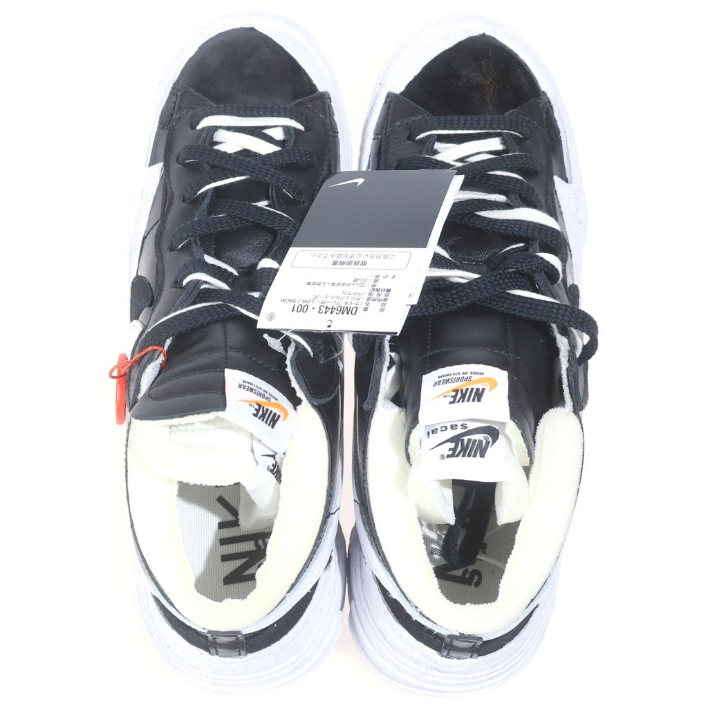 NIKE(ナイキ) ×sacai BLAZER LOW BLACK PATENT LEATHERDM6443-001 サカイ ブレザー ブラックパテント ローカットスニーカー ブラック/ホワイト US11/29cm