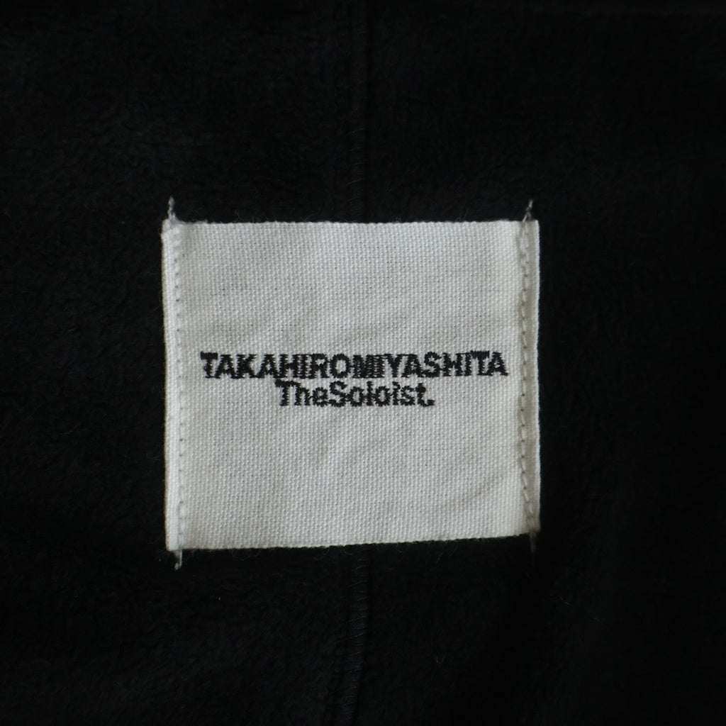TAKAHIROMIYASHITA The SoloIst.(タカヒロミヤシタザソロイスト) Training jacket トレーニングジャケット 裏地フリース ナイロンフーデッドブルゾン ブラック sg.0172