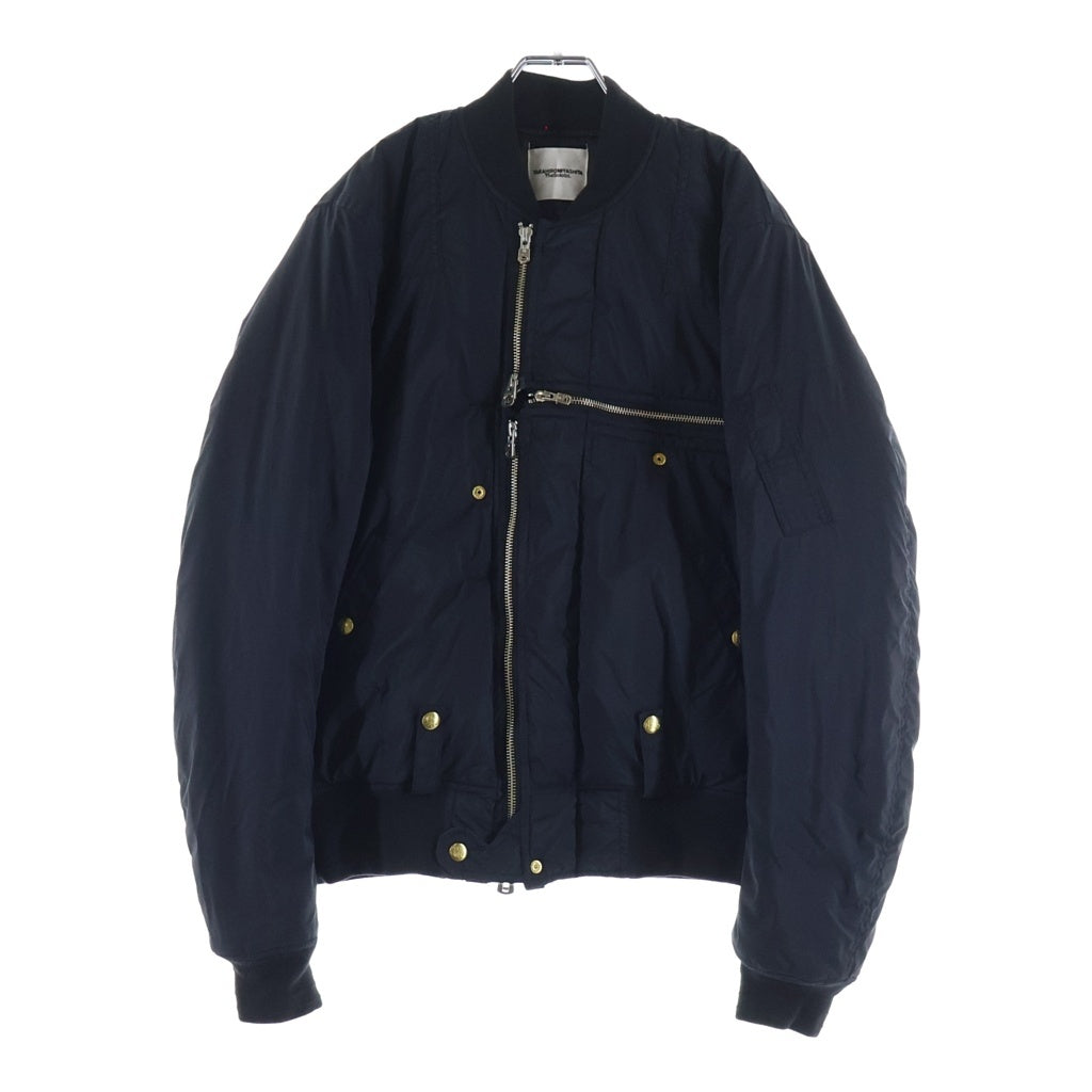 TAKAHIROMIYASHITA The SoloIst.(タカヒロミヤシタザソロイスト) 21AW Flight Jacket Type 1 中綿入り ナイロン MA-1 フライトジャケット ブラック sj.0021AW16