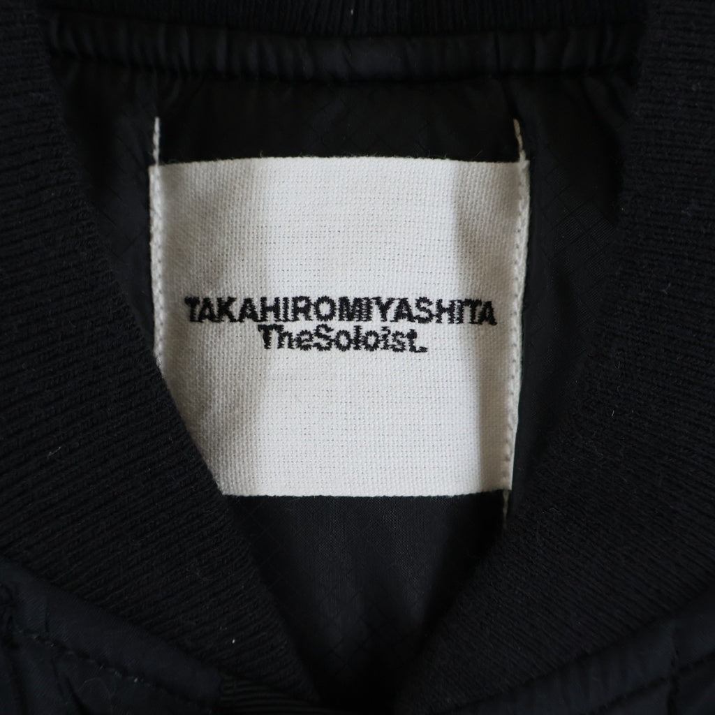 TAKAHIROMIYASHITA The SoloIst.(タカヒロミヤシタザソロイスト) 21AW Flight Jacket Type 1 中綿入り ナイロン MA-1 フライトジャケット ブラック sj.0021AW16