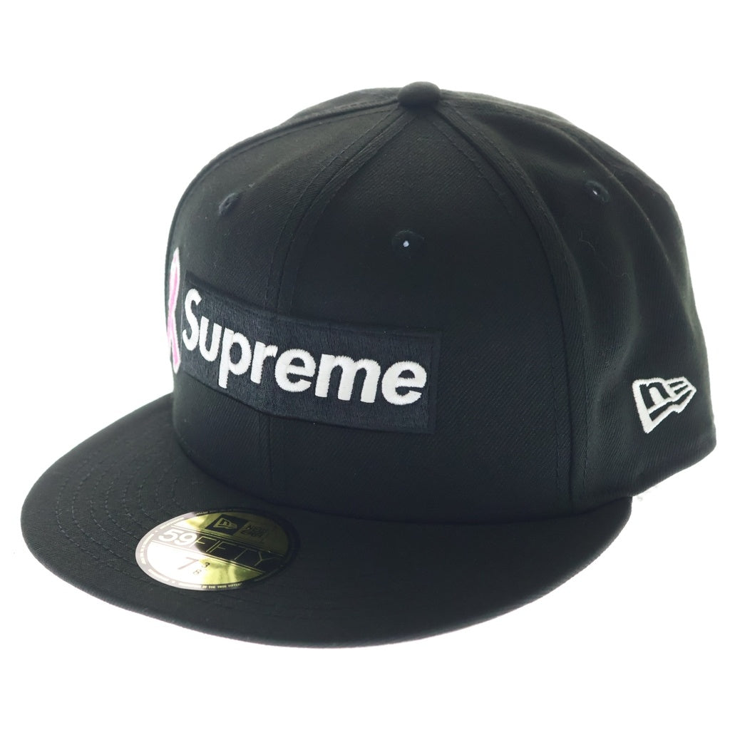 SUPREME(シュプリーム) 25AW ×NEW ERA Box Logo Cap ニューエラ ブレストキャンサーアウェアネス ボックスロゴ ベースボールキャップ 帽子 ブラック