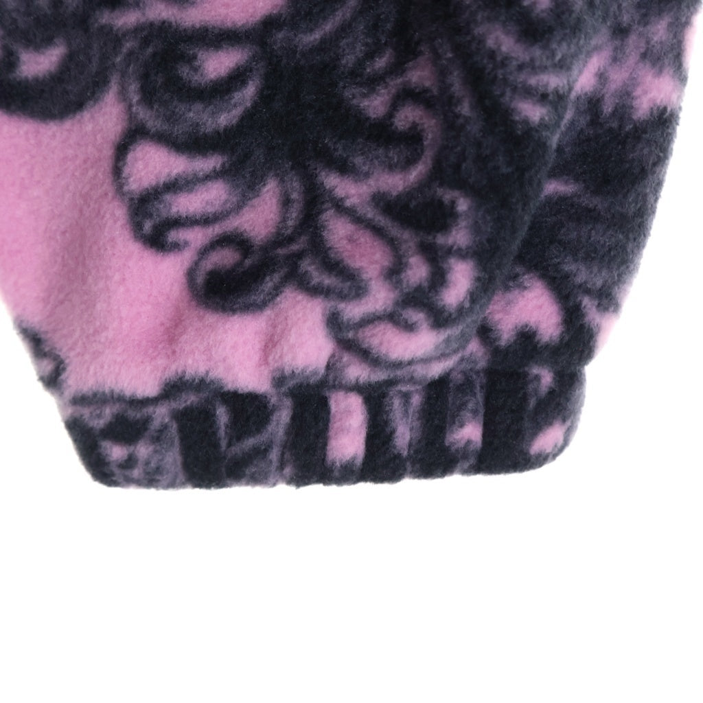 SUPREME(シュプリーム) 25AW New York Fleece Jacket ニューヨーク フリースジャケット 総柄ブルゾン ピンク/ブラック