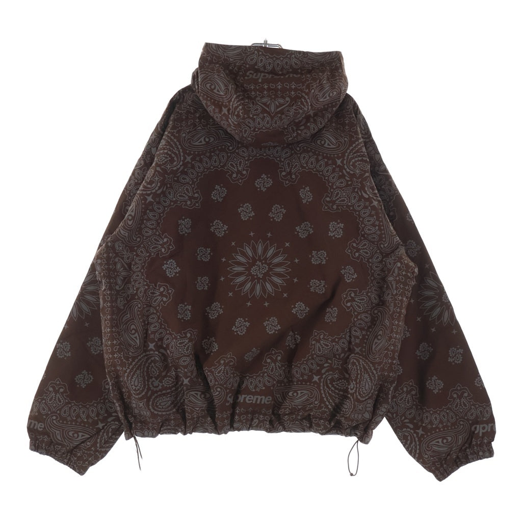 SUPREME(シュプリーム) 26SS Reflective Bandana Anorak リフレクティブ バンダナ柄 アノラックナイロンジャケット ブラウン