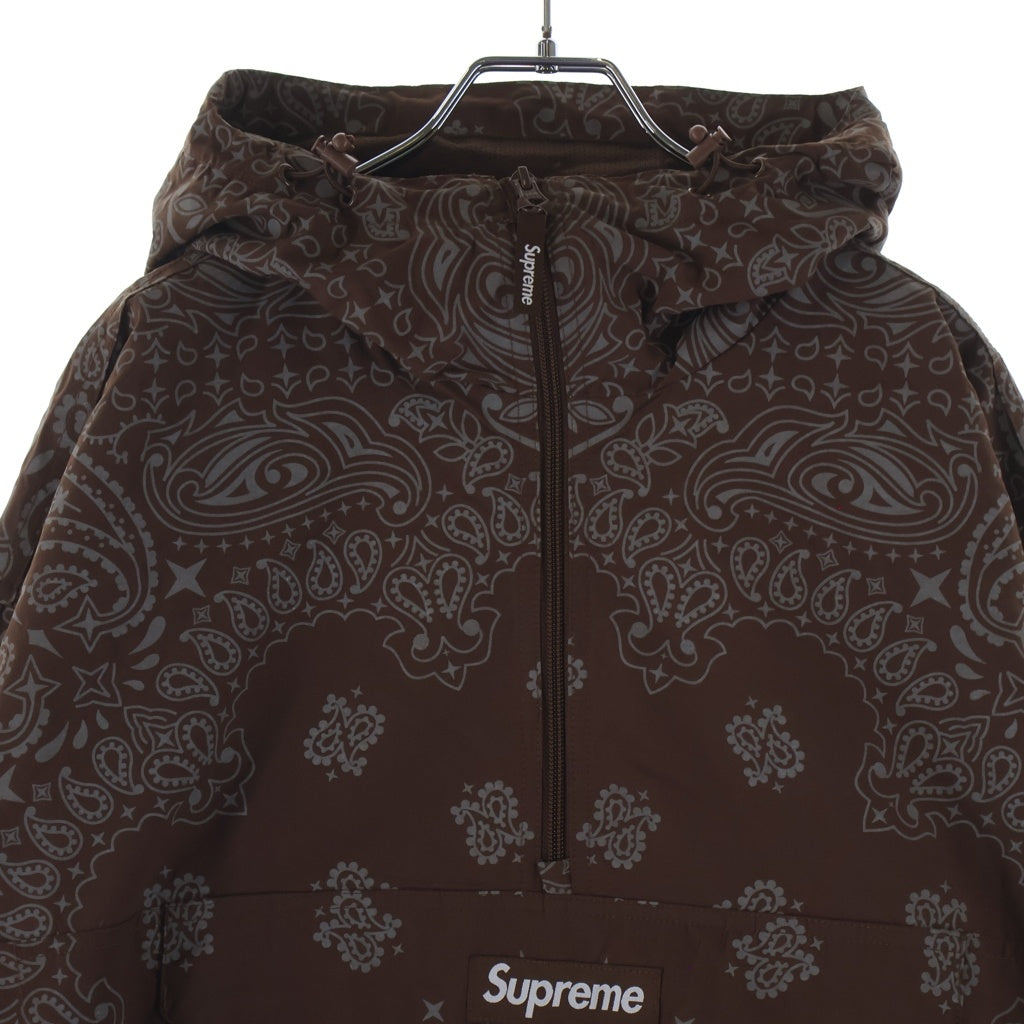 SUPREME(シュプリーム) 26SS Reflective Bandana Anorak リフレクティブ バンダナ柄 アノラックナイロンジャケット ブラウン
