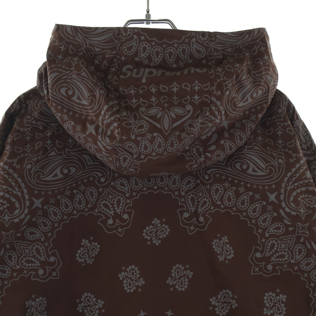 SUPREME(シュプリーム) 26SS Reflective Bandana Anorak リフレクティブ バンダナ柄 アノラックナイロンジャケット ブラウン