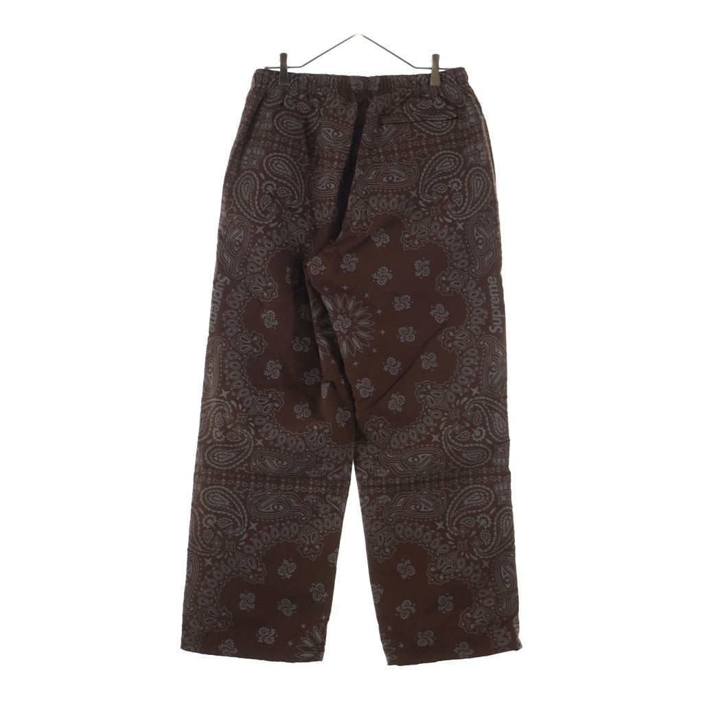 SUPREME(シュプリーム) 26SS Reflective Bandana Track Pant リフレクティブ バンダナ柄 ナイロン トラックパンツ ブラウン