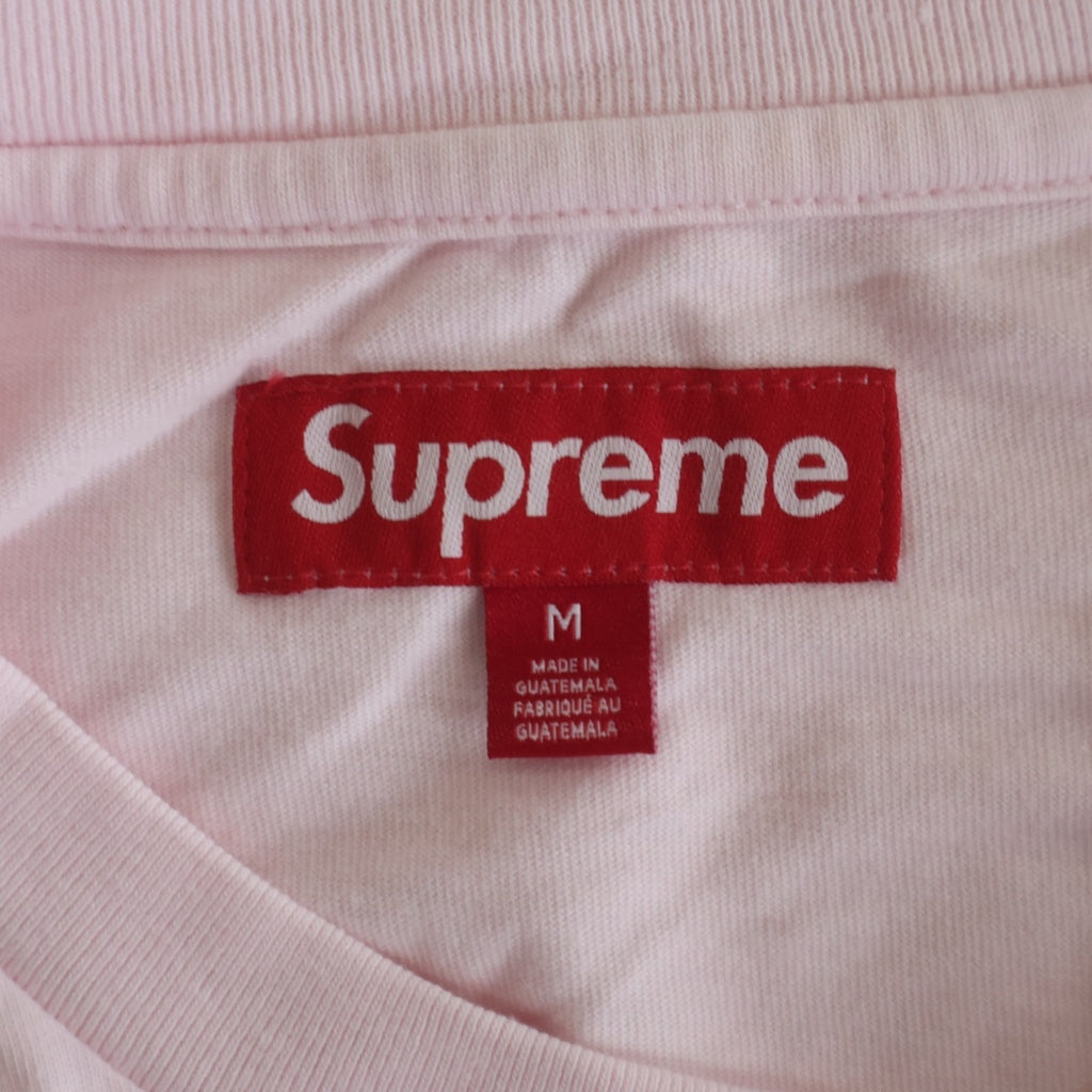 SUPREME(シュプリーム) 24AW Old English Tee オールドイングリッシュ 刺繍ロゴ 半袖Tシャツ カットソー ピンク