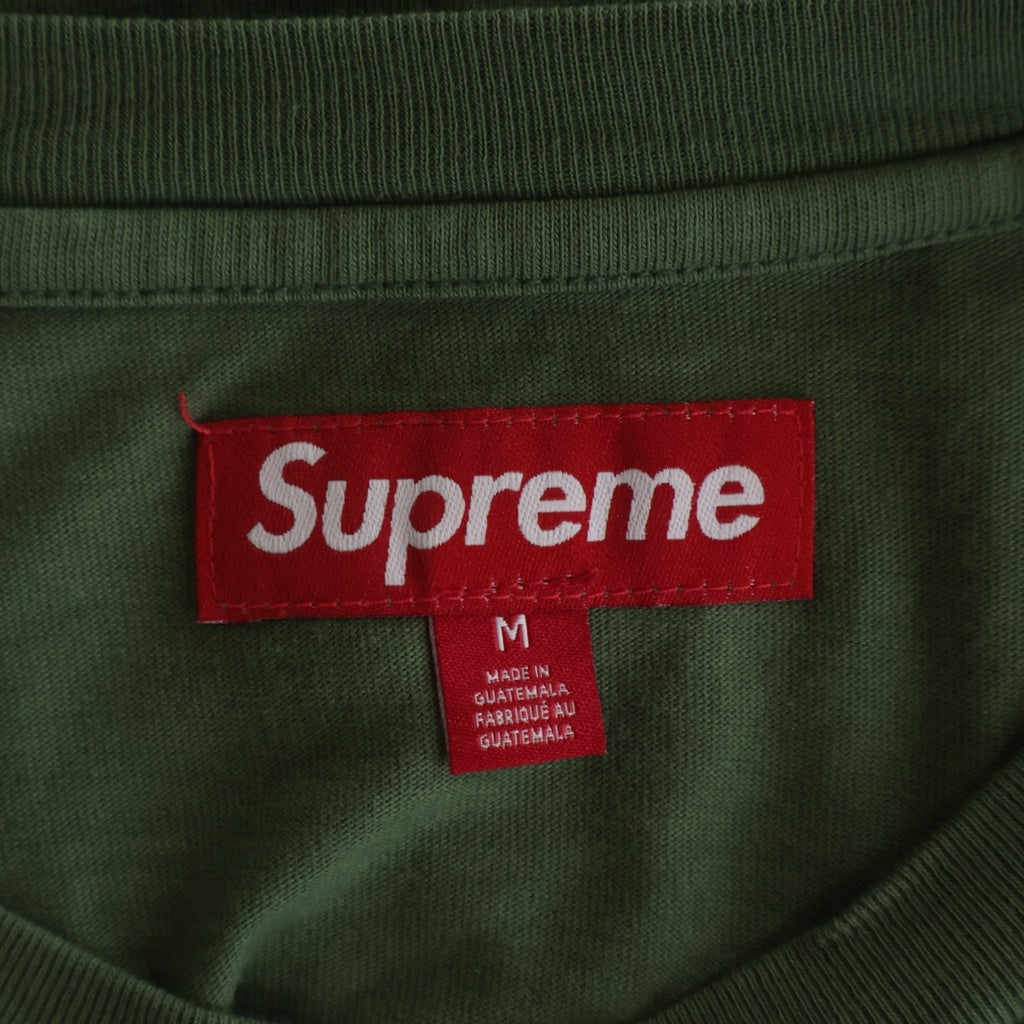 SUPREME(シュプリーム) 24AW Old English Tee オールドイングリッシュ 刺繍ロゴ 半袖Tシャツ カットソー カーキ