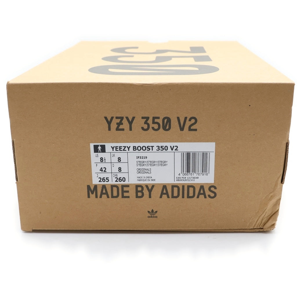 adidas(アディダス) YEEZY BOOST 350 V2 STEEL GREY IF3219 イージーブースト350V2 ローカットスニーカー グレー US8.5/26.5cm