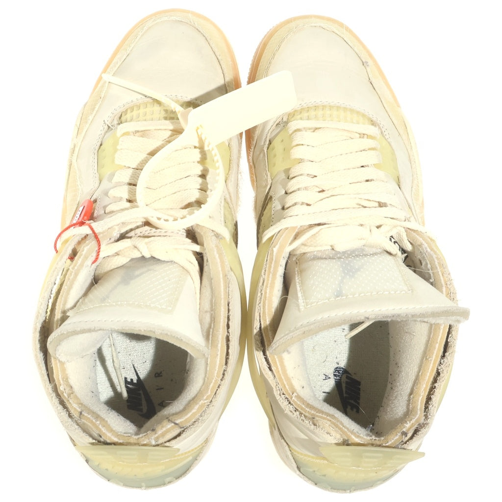 NIKE(ナイキ) ×OFF-WHITE WMNS AIR JORDAN 4 SP SAIL CV9388-100 オフホワイト ウィメンズ エアジョーダン4 SP スニーカー セイル アイボリー US W9.5/26.5cm レディース