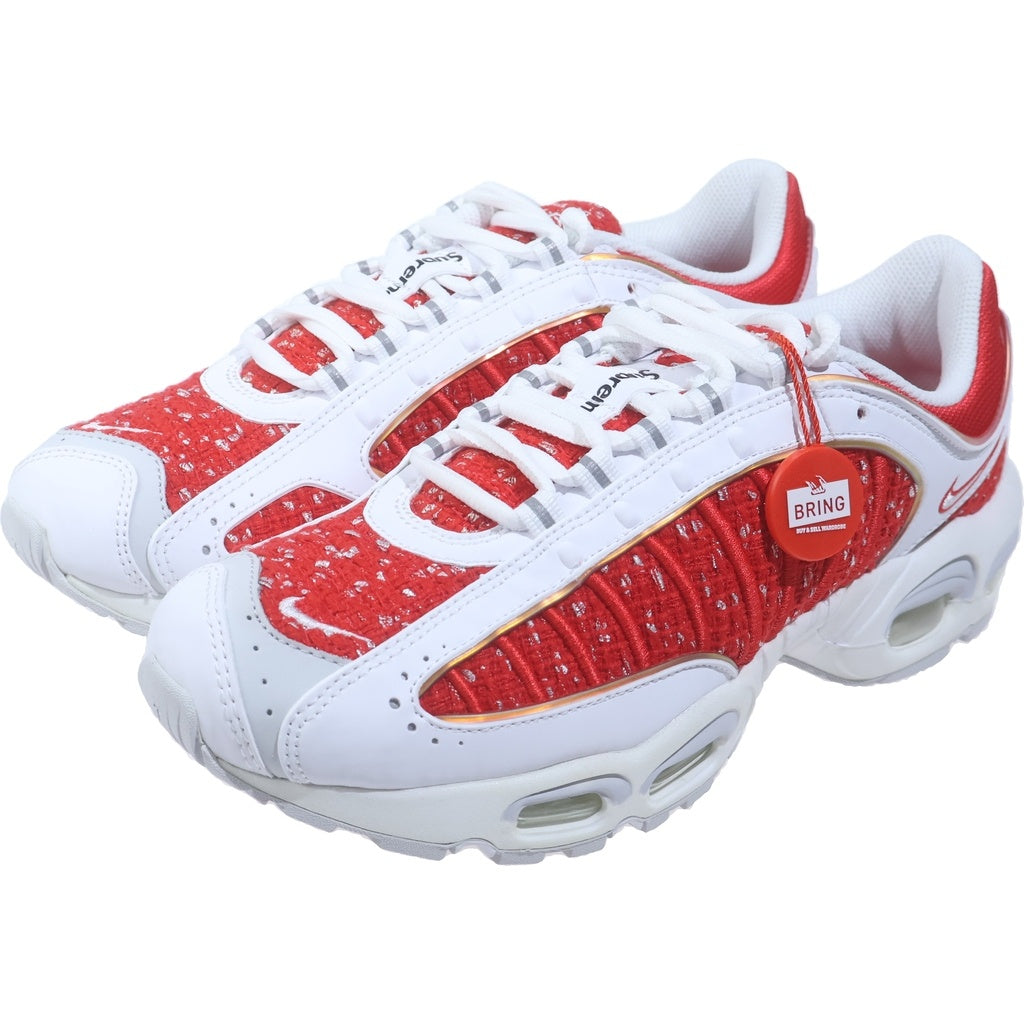 SUPREME(シュプリーム) 19SS ×NIKE AIR MAX TAILWIND 4 AT3854-100 ナイキ エアマックステイルウィンド4 ローカットスニーカー ホワイト/レッド US9/27cm