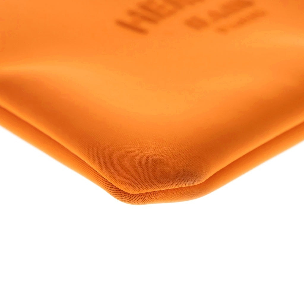 HERMES(エルメス) ネオバン PM フラットポーチ エンボスロゴ ハンドバッグ オレンジ レディース