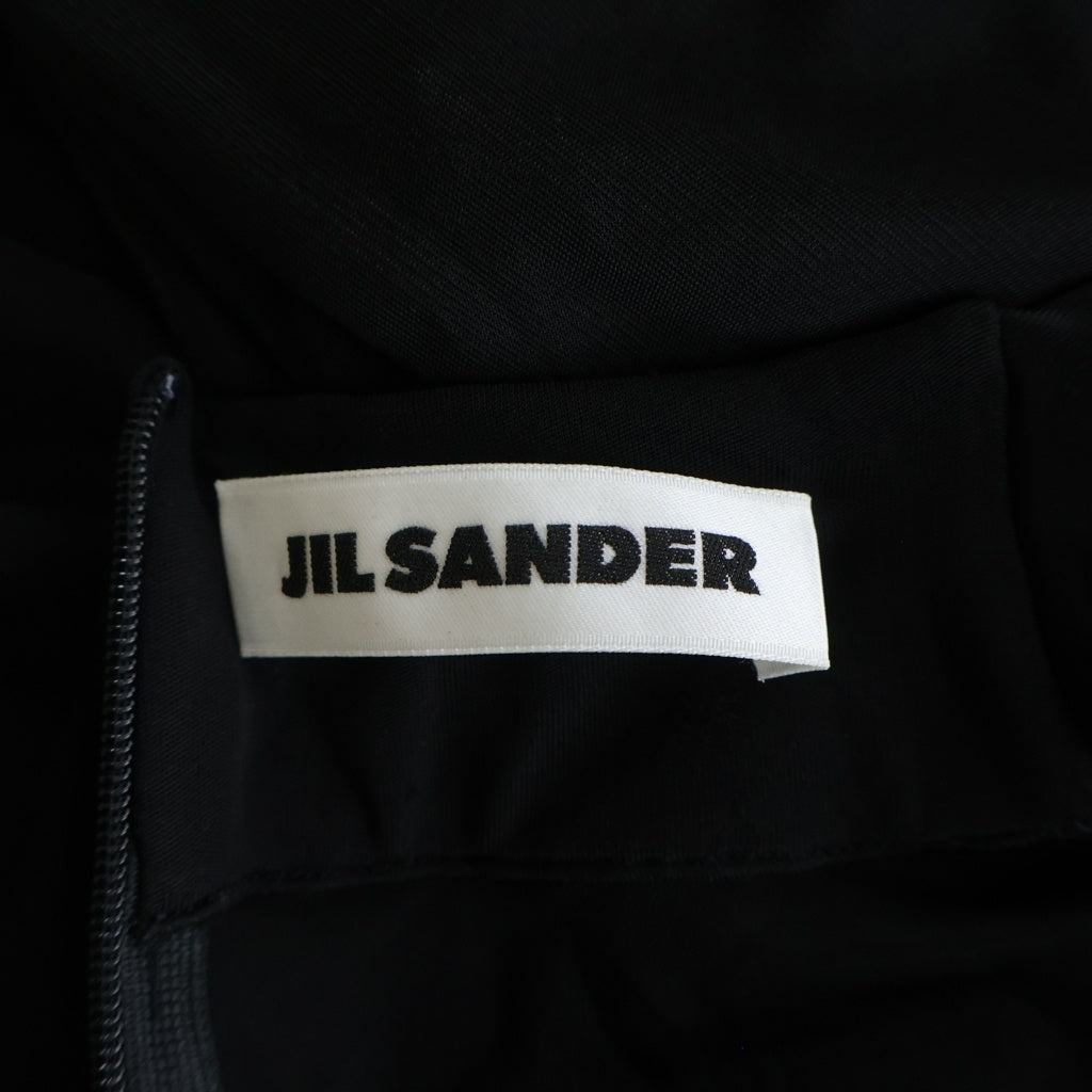 JIL SANDER(ジルサンダー) 23AW JERSEY MAXI DRESS レーヨン混合 長袖ロングドレス レディース ブラック J01CT0147 J20048