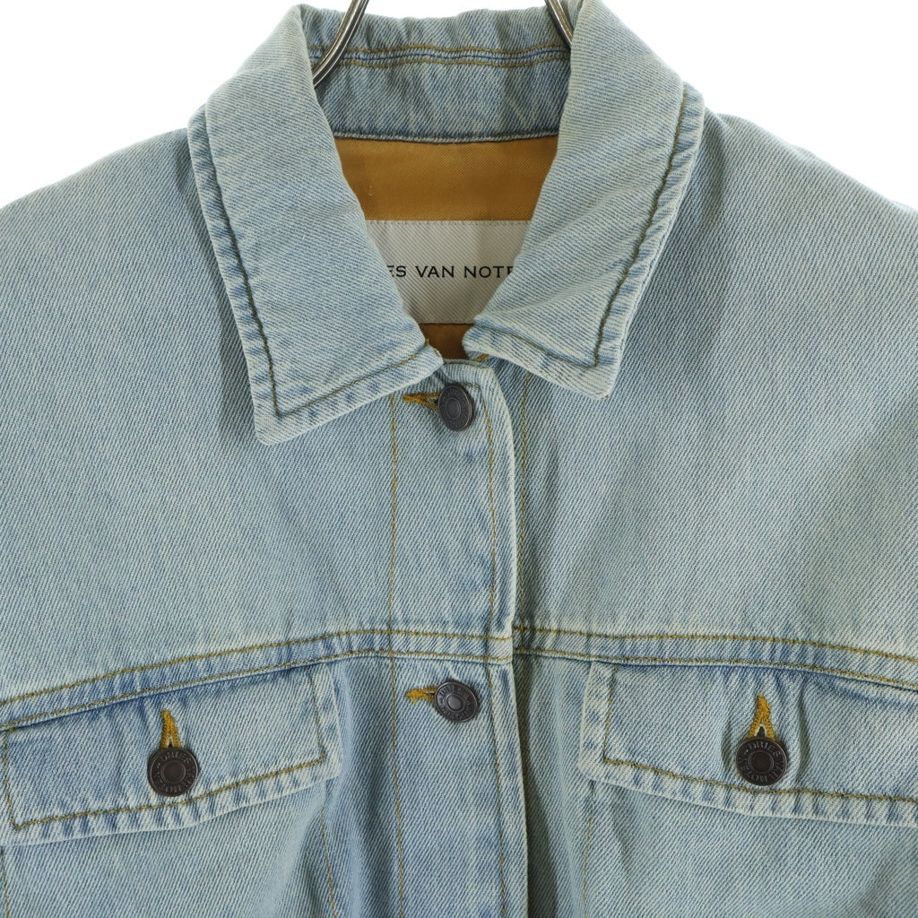DRIES VAN NOTEN(ドリスヴァンノッテン) VVESTO ICE BLUE DENIM JACKET クロップド丈 デニムジャケット レディース ライトインディゴ