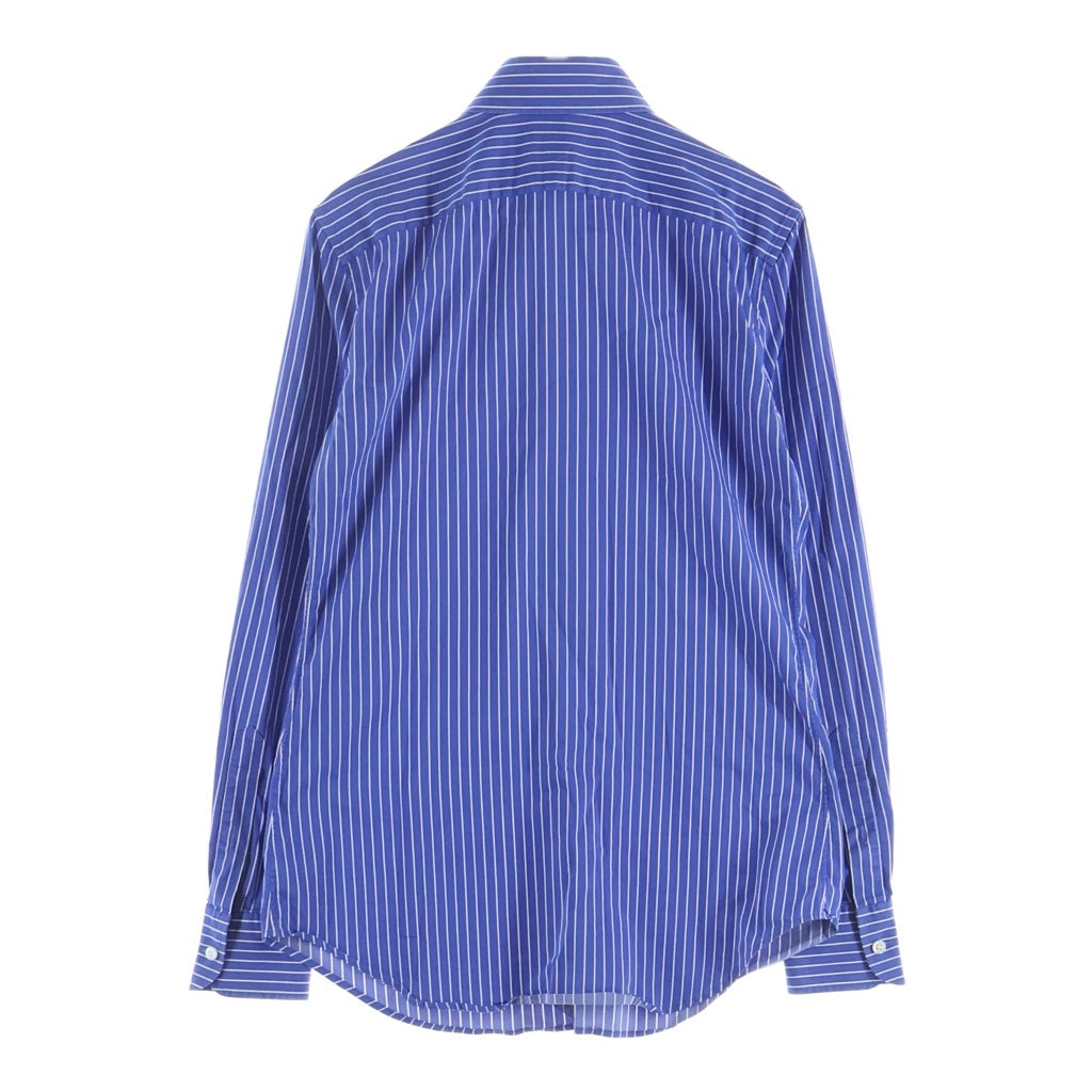 RALPH LAUREN PURPLE LABEL(ラルフローレン パープルレーベル) ストライプ柄 長袖シャツ レディース ブルー/ホワイト
