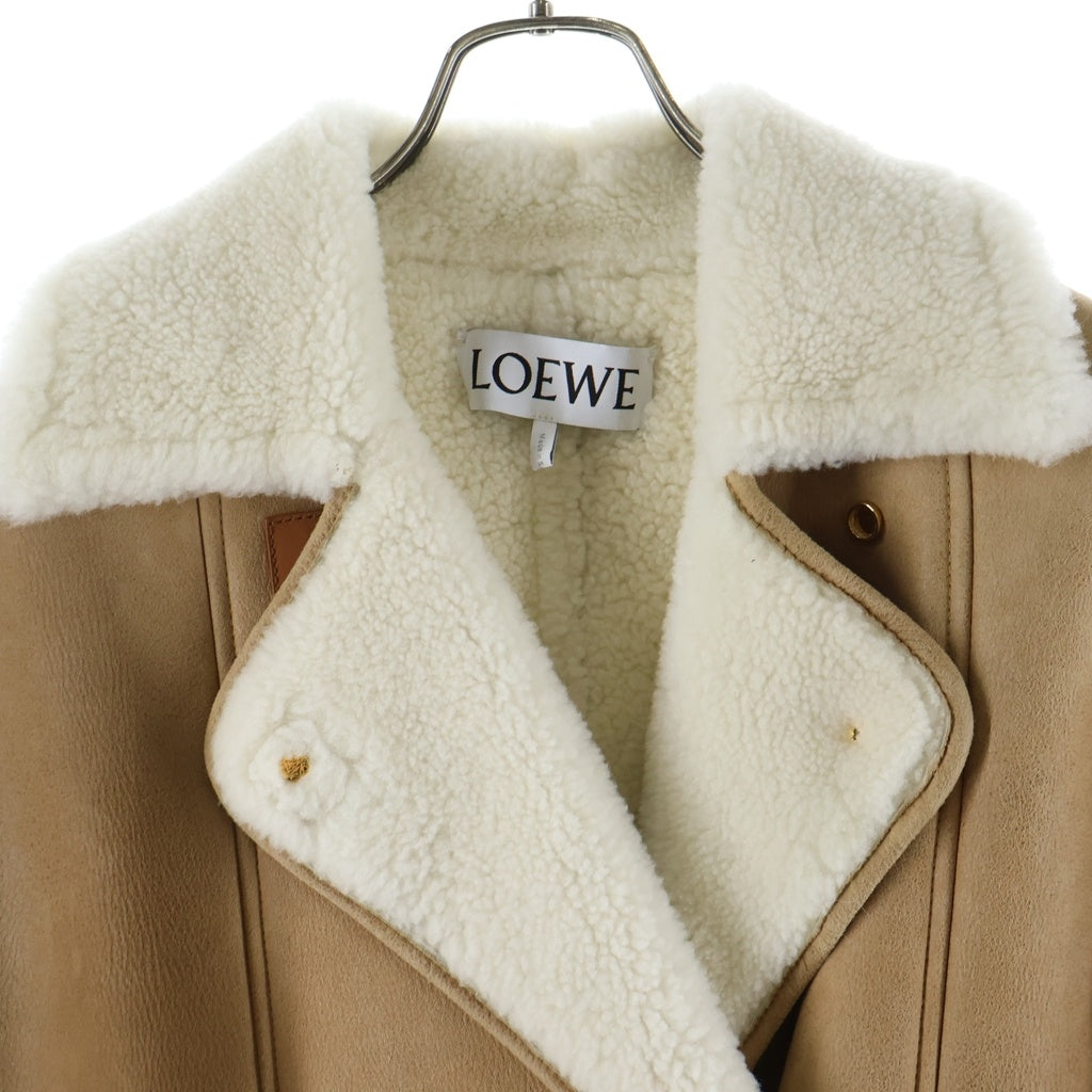 LOEWE(ロエベ) シープスキン 裏地ボア ムートンコート レディース ベージュ S359336XAT