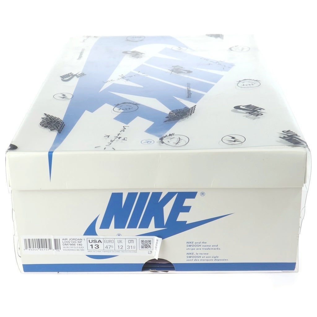 NIKE(ナイキ) ×TRAVIS SCOTT ×FRAGMENT DESIGN AIR JORDAN 1 LOW OG SP DM7866-140 トラヴィススコット フラグメント エアジョーダン1 ローカットスニーカー ブラック/ホワイト/ブルー US13/31cm