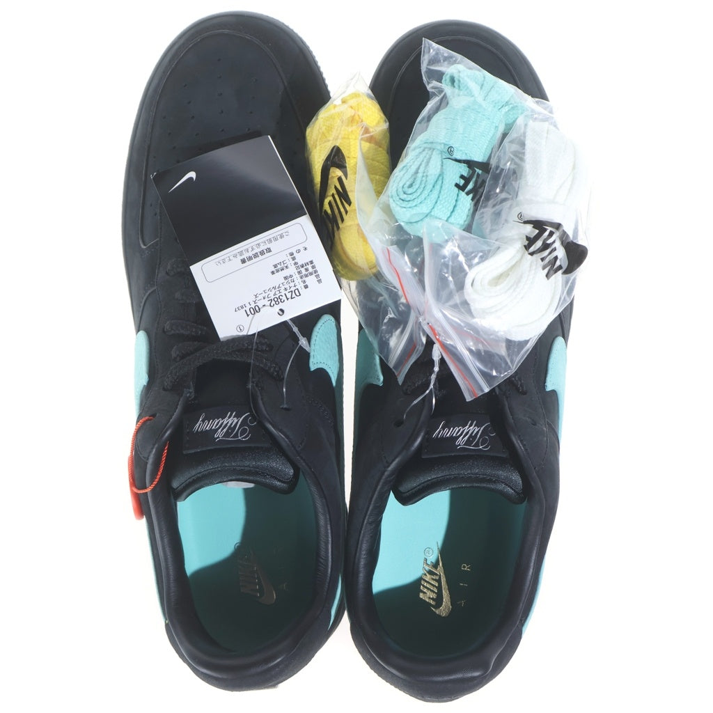 NIKE(ナイキ) ×TIFFANY&CO AIR FORCE 1 LOW 1837 DZ1382-001 ティファニー エアフォース1 ローカットスニーカー ブラック/ティファニーブルー US12/30cm