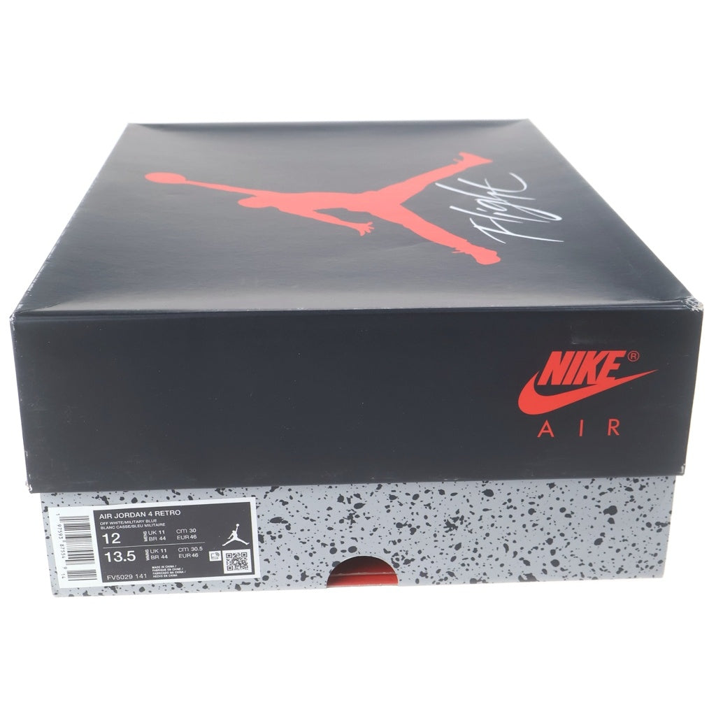 NIKE(ナイキ) AIR JORDAN 4 RETRO INDUSTRIAL BLUE FV5029-141 エアジョーダン4 インダストリアルブルー ハイカットスニーカー ホワイト/ブルー US12/30cm