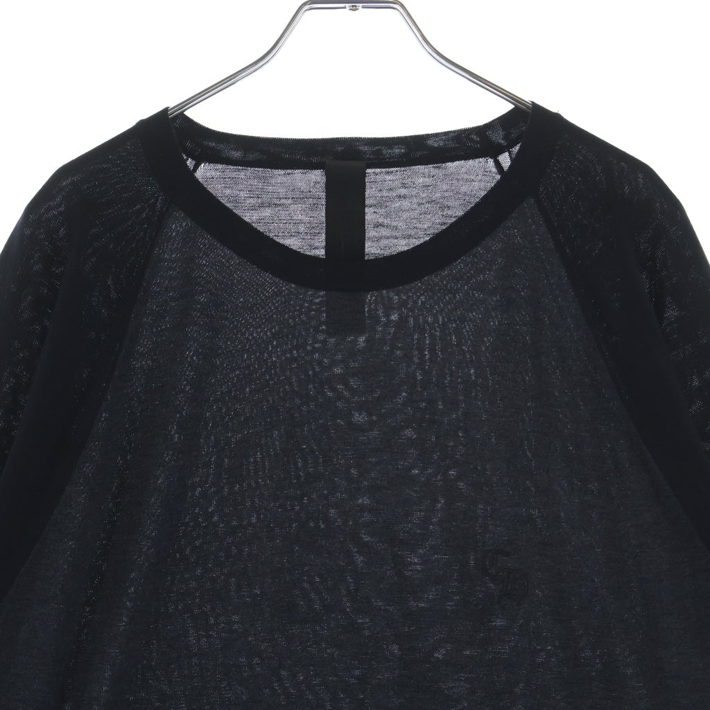 CHROME HEARTS(クロムハーツ) Y NOT CRS PATCH トリプルクロスパッチ付き ラグラン長袖Tシャツ カットソー