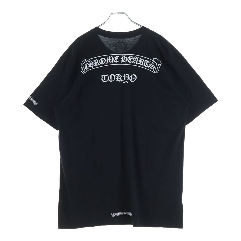 CHROME HEARTS(クロムハーツ) CH S/S TEE 東京限定 英字ロゴバックスクロールラベルプリント 半袖Tシャツ カットソー ブラック