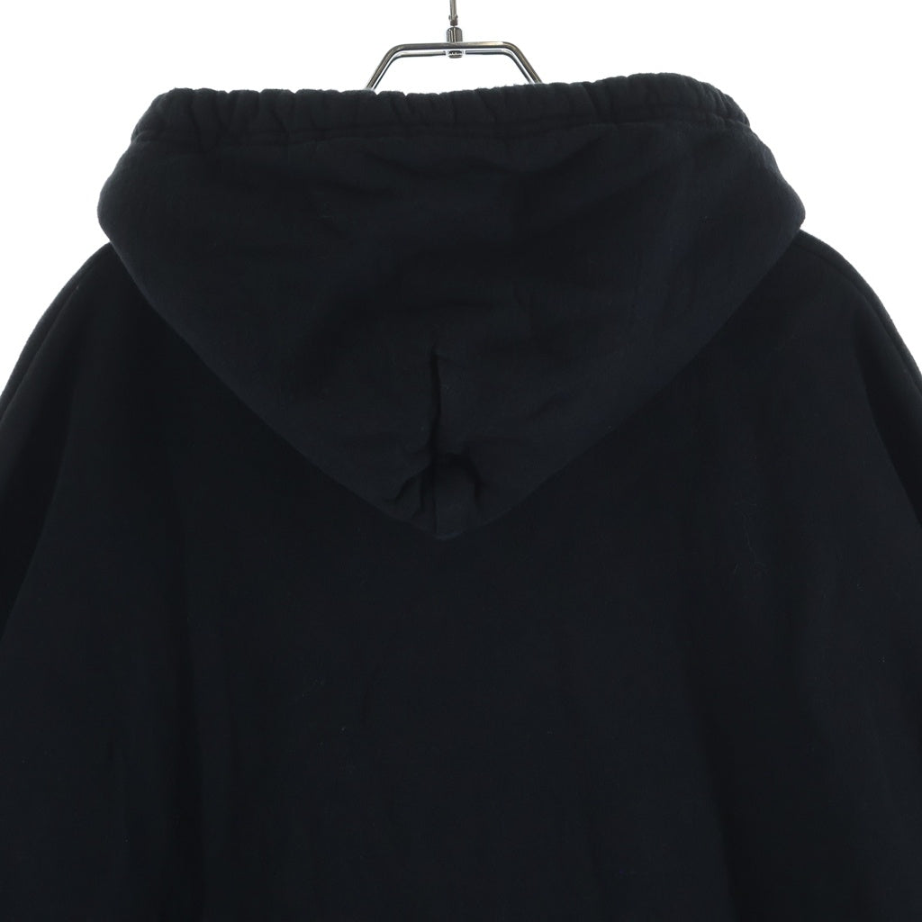 CHROME HEARTS(クロムハーツ) WWW.CHROMEHEARTS.COM SILVER GLITTER HOODIE オンライン限定 グリッター ホースシュープリント プスウェットプルオーバーパーカー ブラック/シルバー