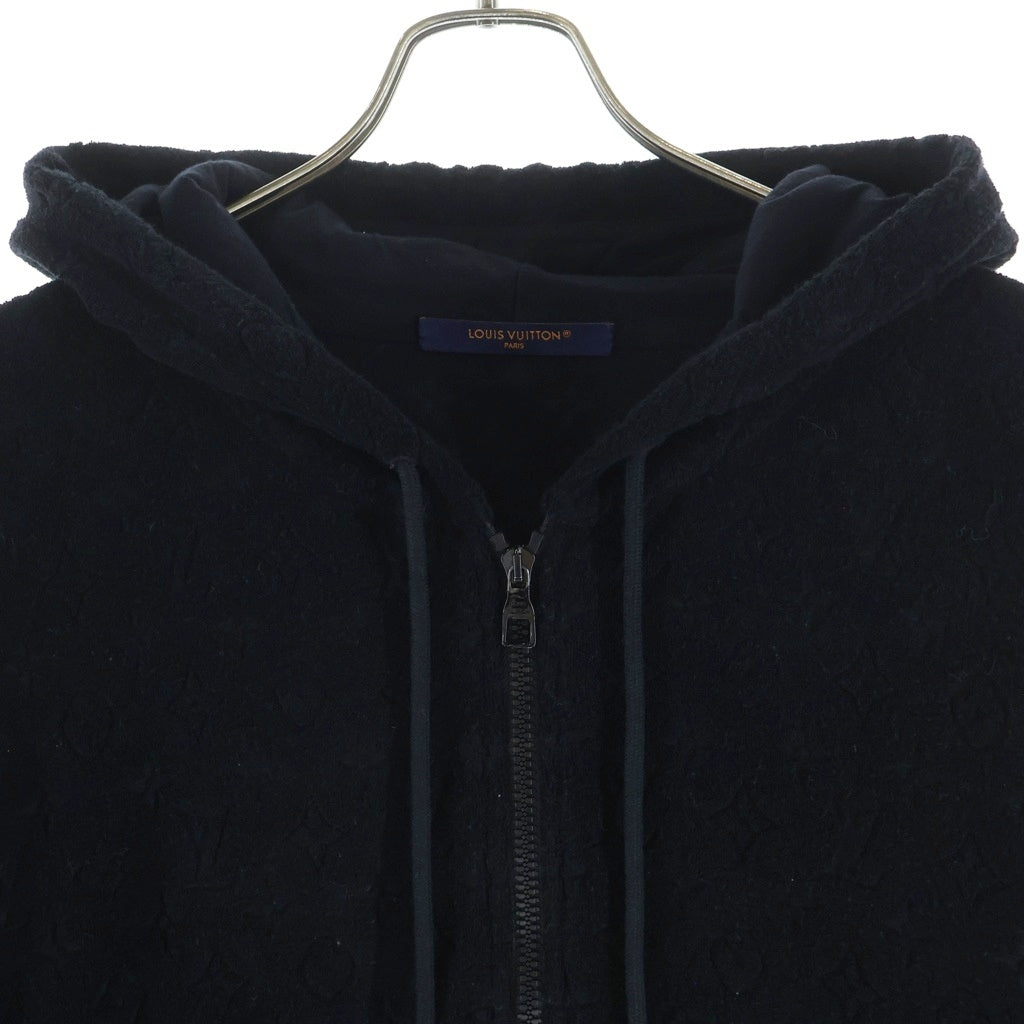 LOUIS VUITTON(ルイヴィトン) 23AW モノグラム 総柄ロゴ フレンチテリー ジップパーカー ブラック RM232Q Y44 HPY41W