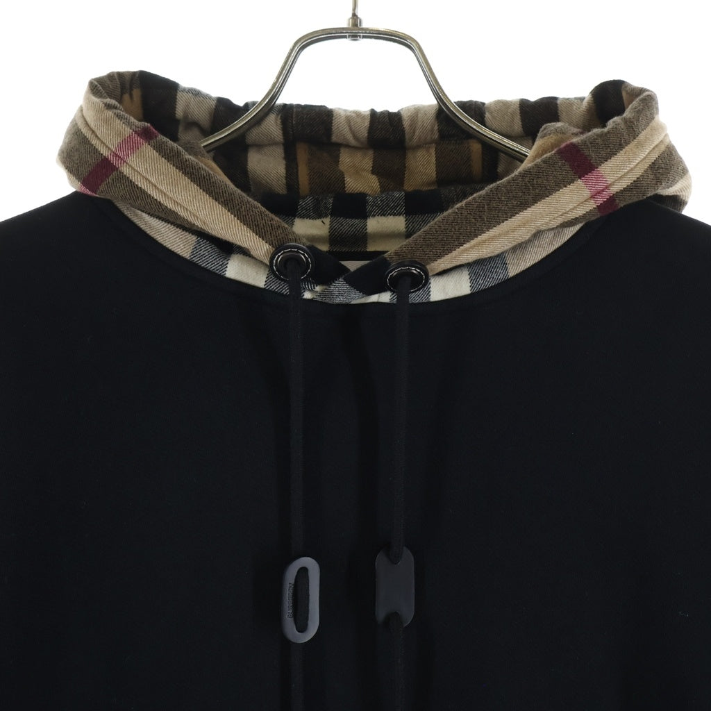 BURBERRY(バーバリー) ノバチェックフーディー スウェットプルオーバーパーカー ブラック/マルチカラー 8045004