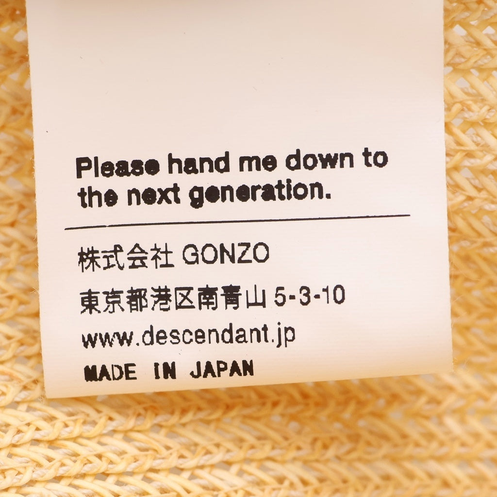 DESCENDANT(ディセンダント) 26SS SEEP STRAW HAT ストローハット 帽子 ベージュ 261MYDS-HT01 レディース