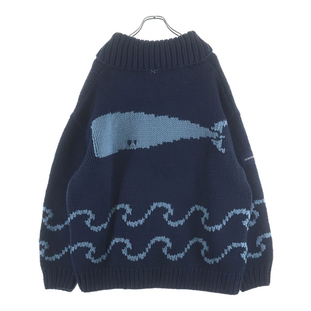 DESCENDANT(ディセンダント) 25AW CACHALOT COWICHAN SWEATER カシャロ カウチンセーター ニットウェア ネイビー 252MADS-JKM01