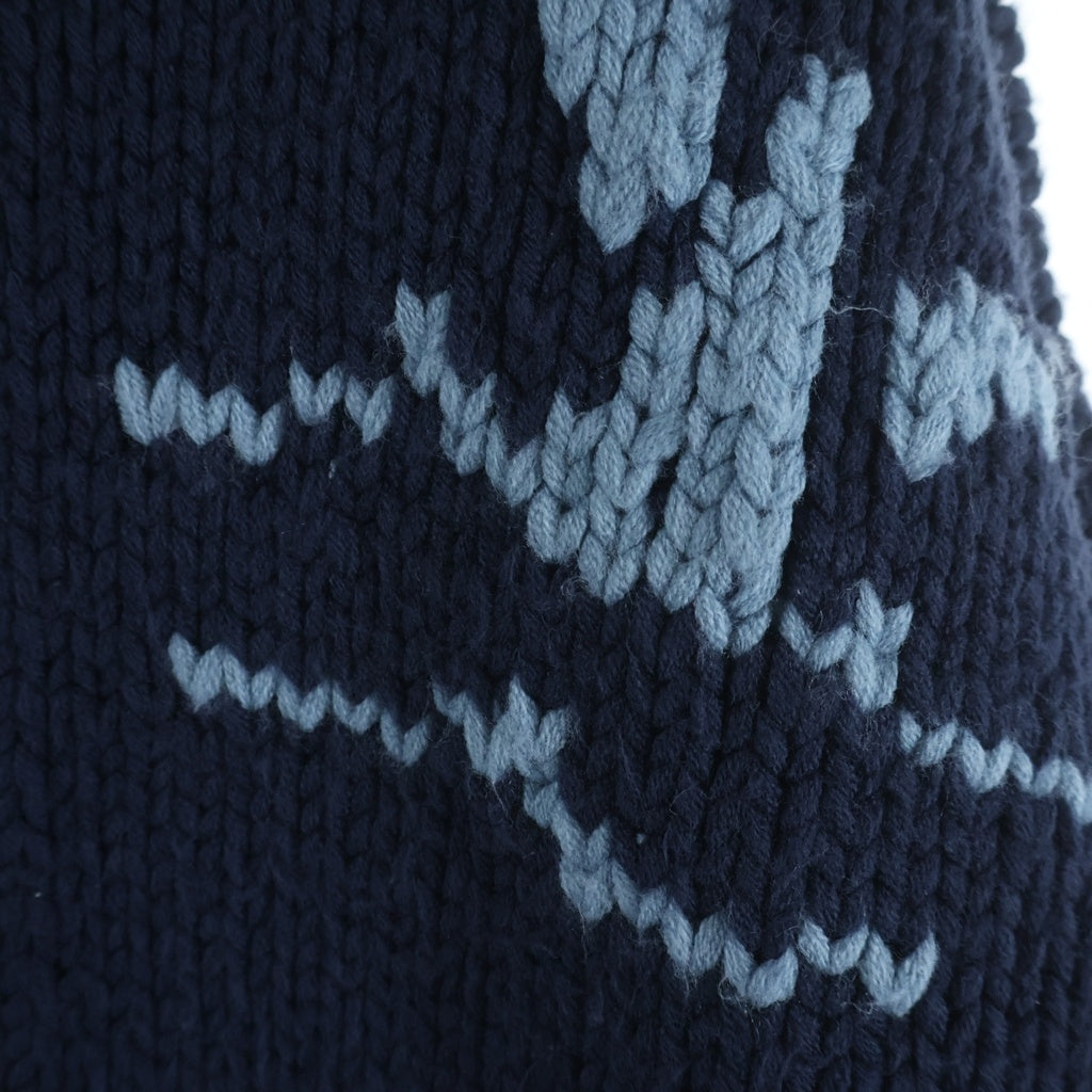 DESCENDANT(ディセンダント) 25AW CACHALOT COWICHAN SWEATER カシャロ カウチンセーター ニットウェア ネイビー 252MADS-JKM01