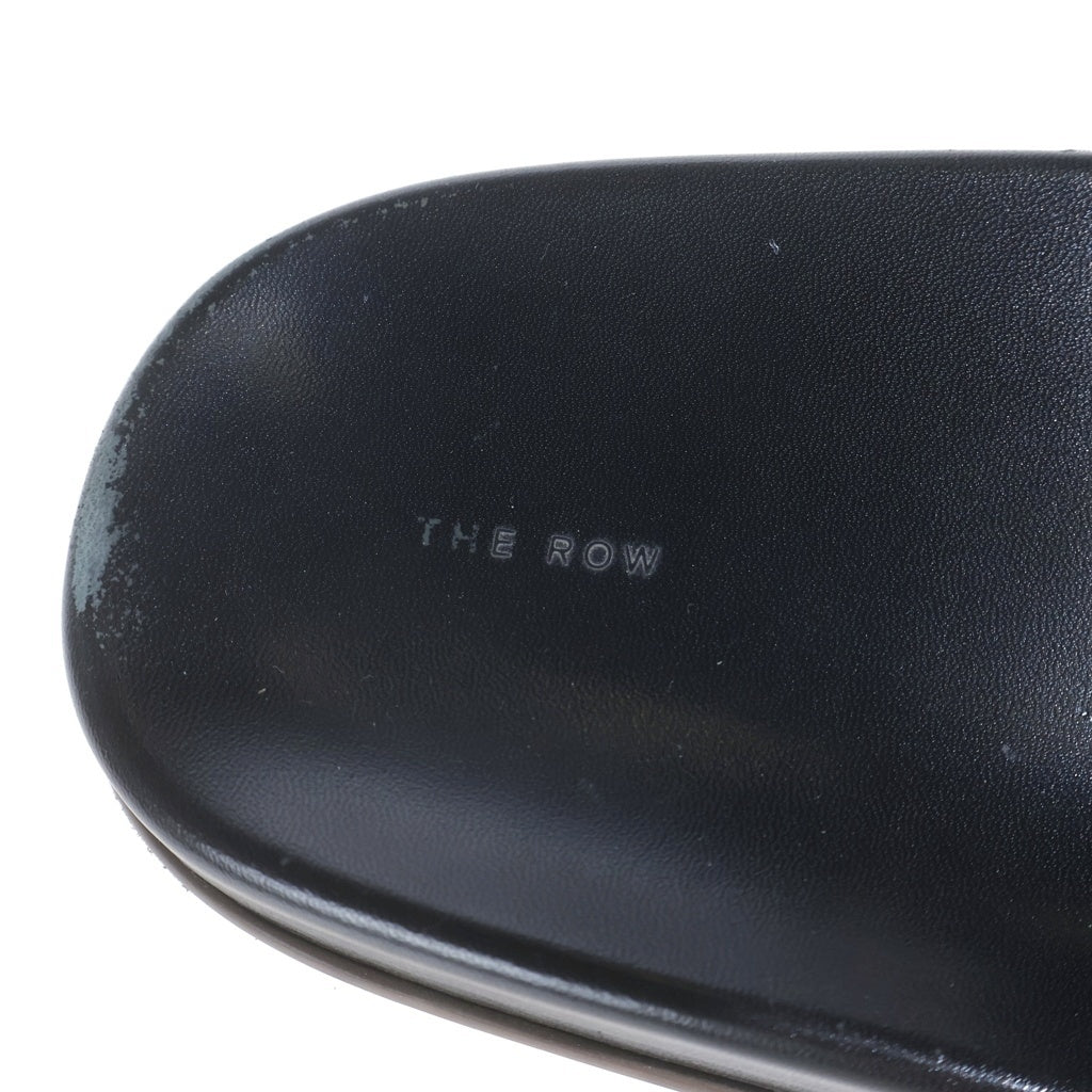 THE ROW(ザロウ) HUGH ヒュー カーフスキンレザー サンダル シューズ ブラック
