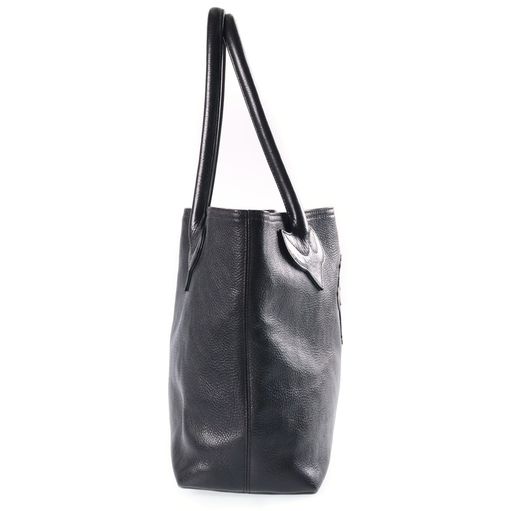 CHROME HEARTS(クロムハーツ) FS TOTE FSトート クロスパッチ付きレザートートバッグ ブラック レディース