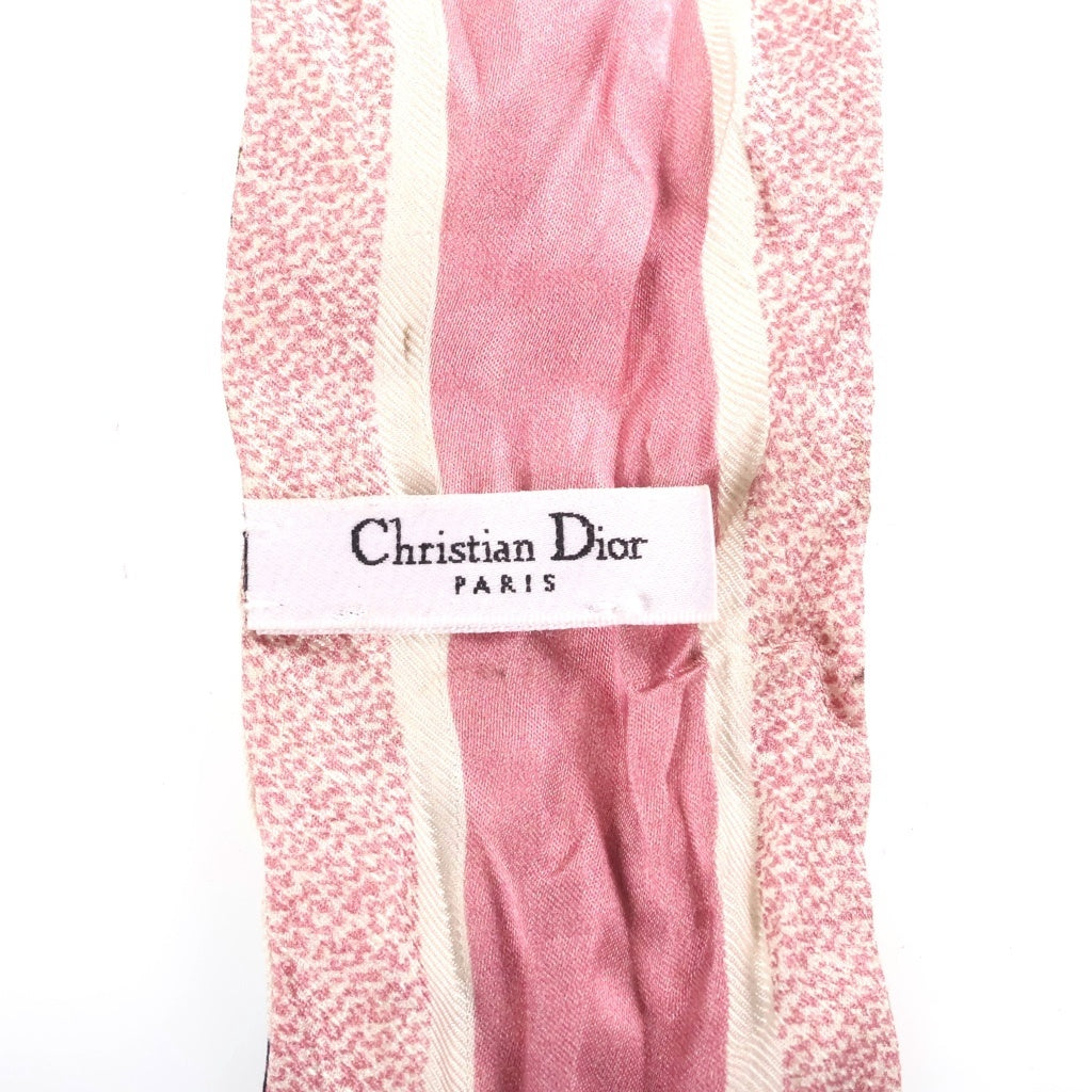 Christian Dior(クリスチャンディオール) ミッツァスカーフ 花柄 シルクスカーフ レディース ピンク