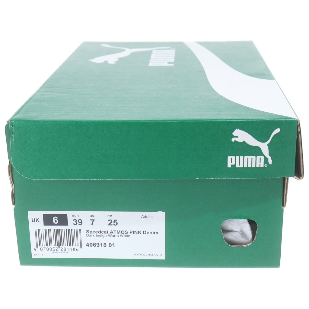 PUMA(プーマ) ×ATMOS SPEEDCAT PINK DENIM アトモス スピードキャット ピンクデニム ローカットスニーカー インディゴ US7.5/25.5cm 406918-01