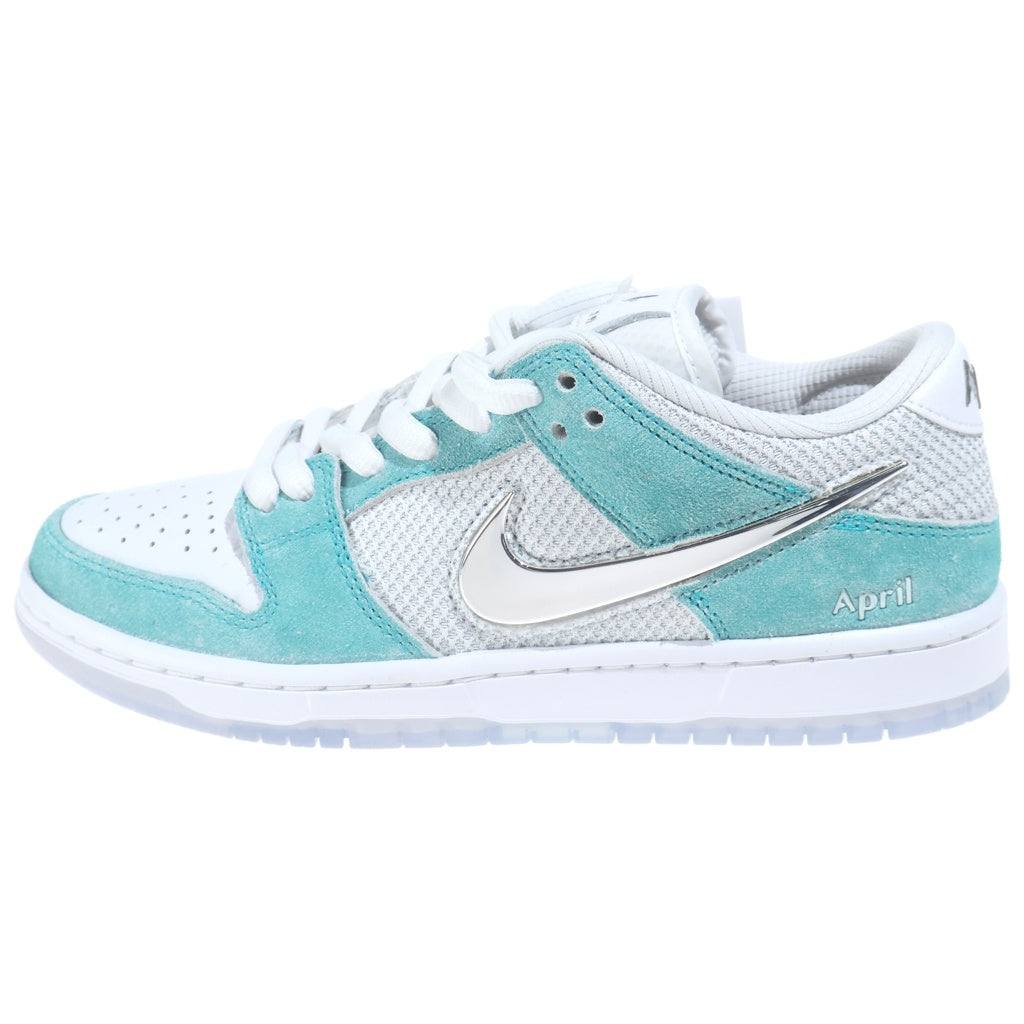 NIKE SB(ナイキエスビー) ×APRIL SKATEBOARDS DUNK LOW PRO エイプリルスケートボード ダンク ローカットスニーカー ホワイト/ブルー US7/25cm FD2562-400