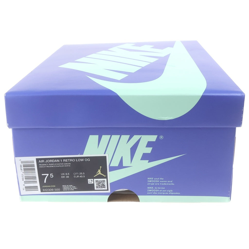 NIKE(ナイキ) ×ZION WILLIAMSON AIR JORDAN 1 RETRO LOW OG ザイオンウィリアムソン エアジョーダン1 ローカットスニーカー ブルー/パープル US7.5/25.5cm IH2309-500