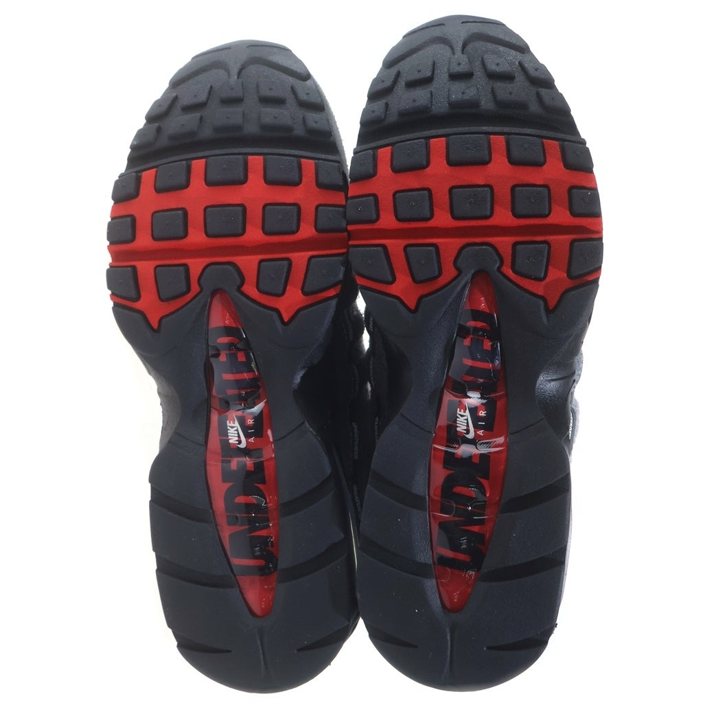 NIKE(ナイキ) ×UNDEFEATED AIR MAX 95 SP FIRE RED アウンディフィーテッド エアマックス95 ファイヤーレッド ローカットスニーカー グレー/レッド US8/26cm IB4523-003