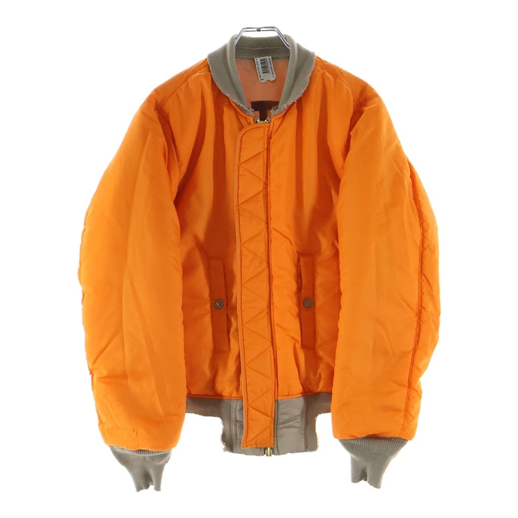 PROTOTYPES(プロトタイプス) 25AW NYLON BOMBER スプレーペイントロゴ MA-1 ボンバージャケット ベージュ 32PT080W160USSD レディース
